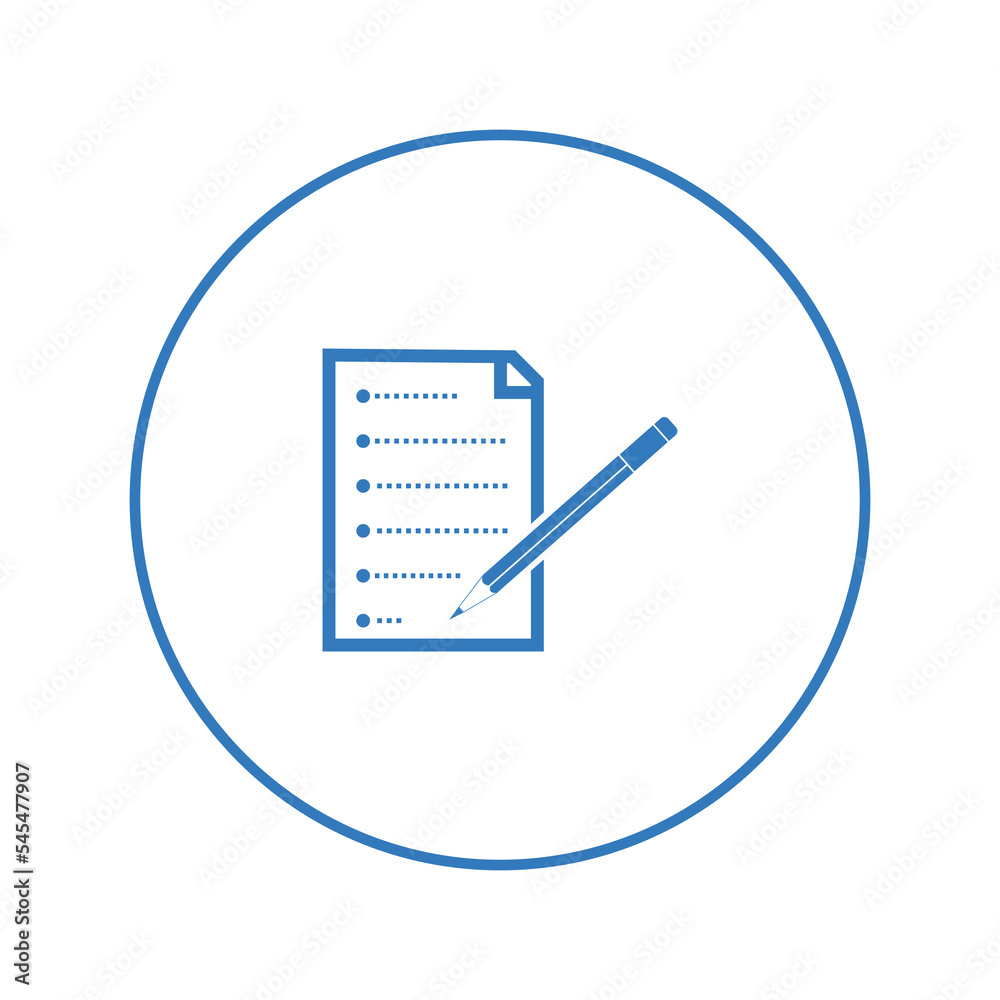 Paper document writing pencil icon | Circle version icon | Paper document writing pencil icon | Circle version icon |