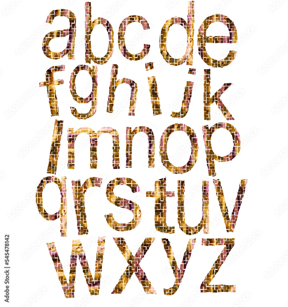 The alphabet surrounded by white background The alphabet surrounded by white background