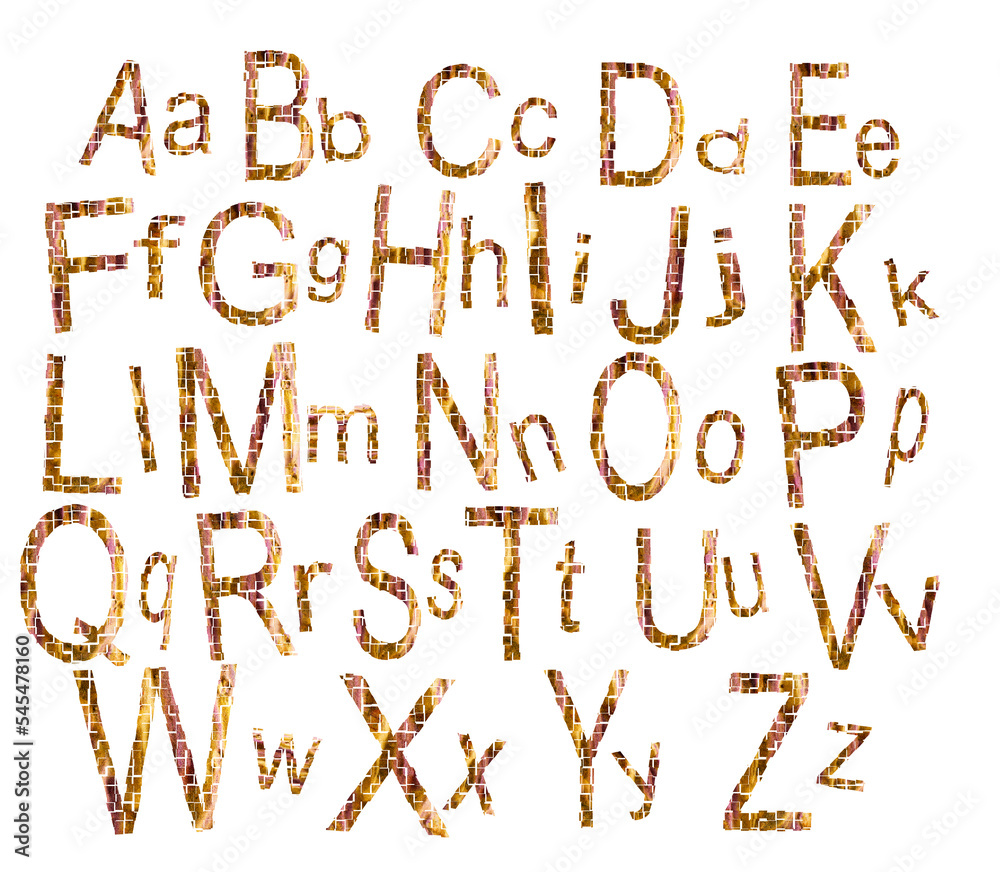 The alphabet surrounded by white background The alphabet surrounded by white background