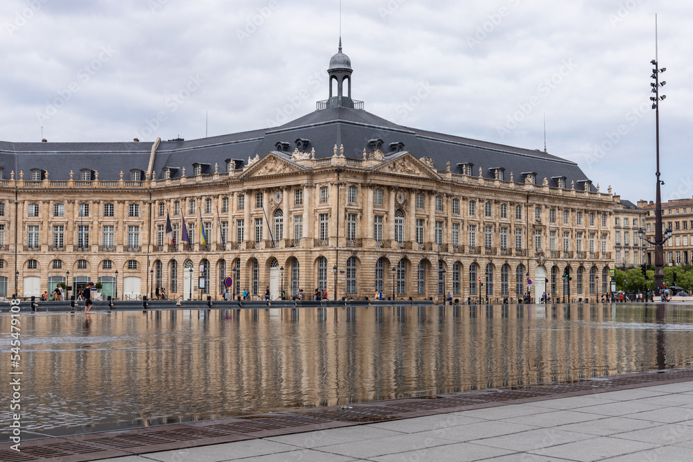 View of the Palais de la Bourse in Bordeaux