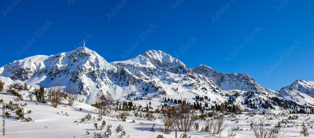 Ski resort Obertauern in Austrian alps