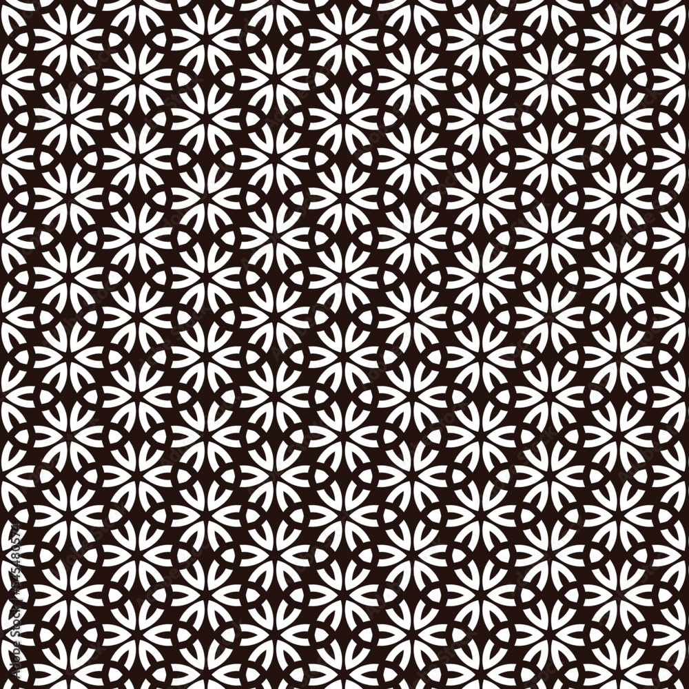 White Black Floral Pattern Textile Tile Fashion Fabric Cloth Banner Interior Graphic Design Banner Wallpaper Background Wrapping Paper Decorative Element Laminate Geometrical Pattern