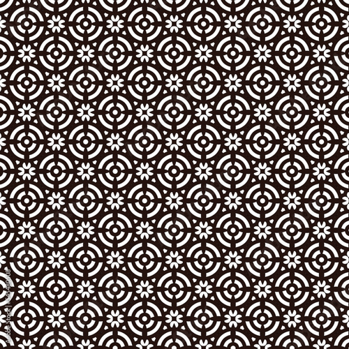 Black White Floral Circular Shape Texture Interior Graphic Architech Design Banner Cloth Fabric Fashion Garment Textile Tile Ornamental Wrap Paper Print Decorative Element Laminate Geometric Pattern