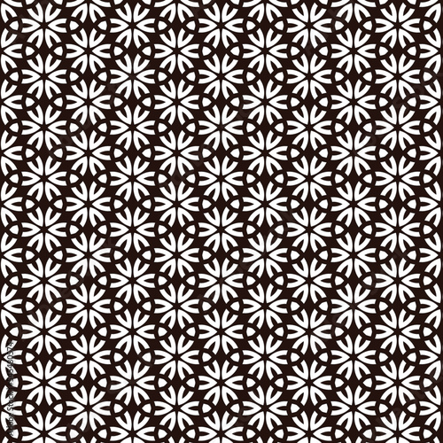 White Black Floral Pattern Textile Tile Fashion Fabric Cloth Banner Interior Graphic Design Banner Wallpaper Background Wrapping Paper Decorative Element Laminate Geometrical Pattern