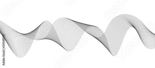 Curve wave seamless pattern. Abstract texture line pattern background. Vector digital art banner