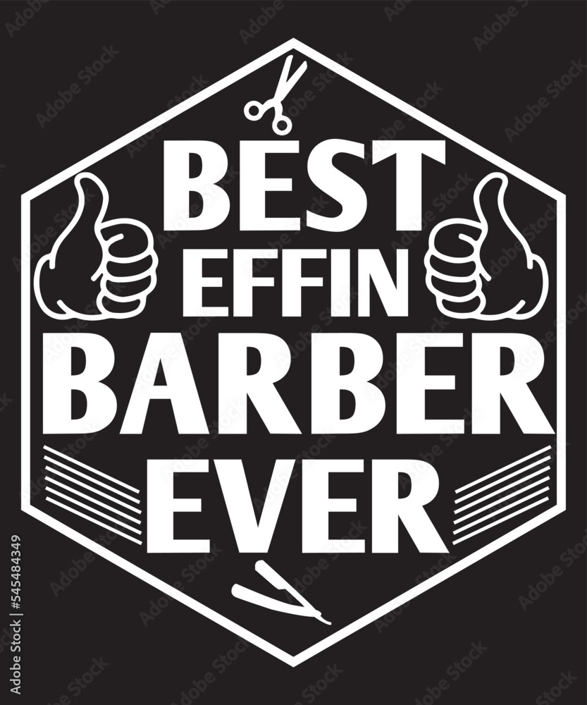 Fototapeta premium Barber quotes typography print vector template design