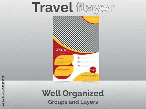 Travel flayer for travelling agency.