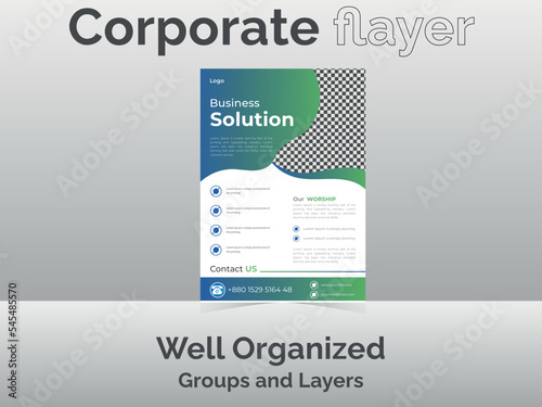 Modern a4 size corporate flayer for business and commercial companies. print ready file.