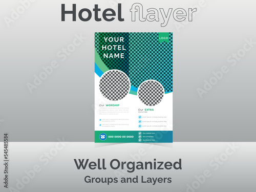 Hotel flayer tamplate.