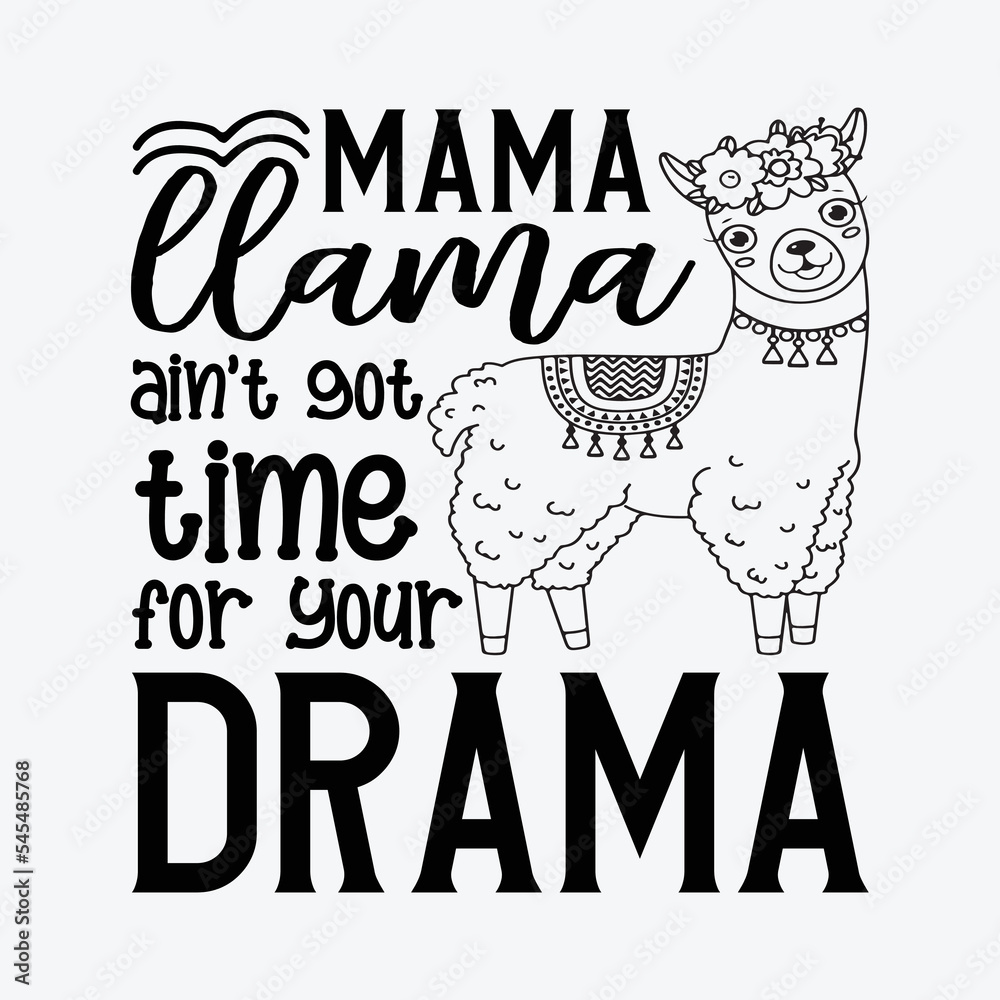Mama Llama & Little Llama SVG Bundle, Mommy and Me Cut File Stock ...