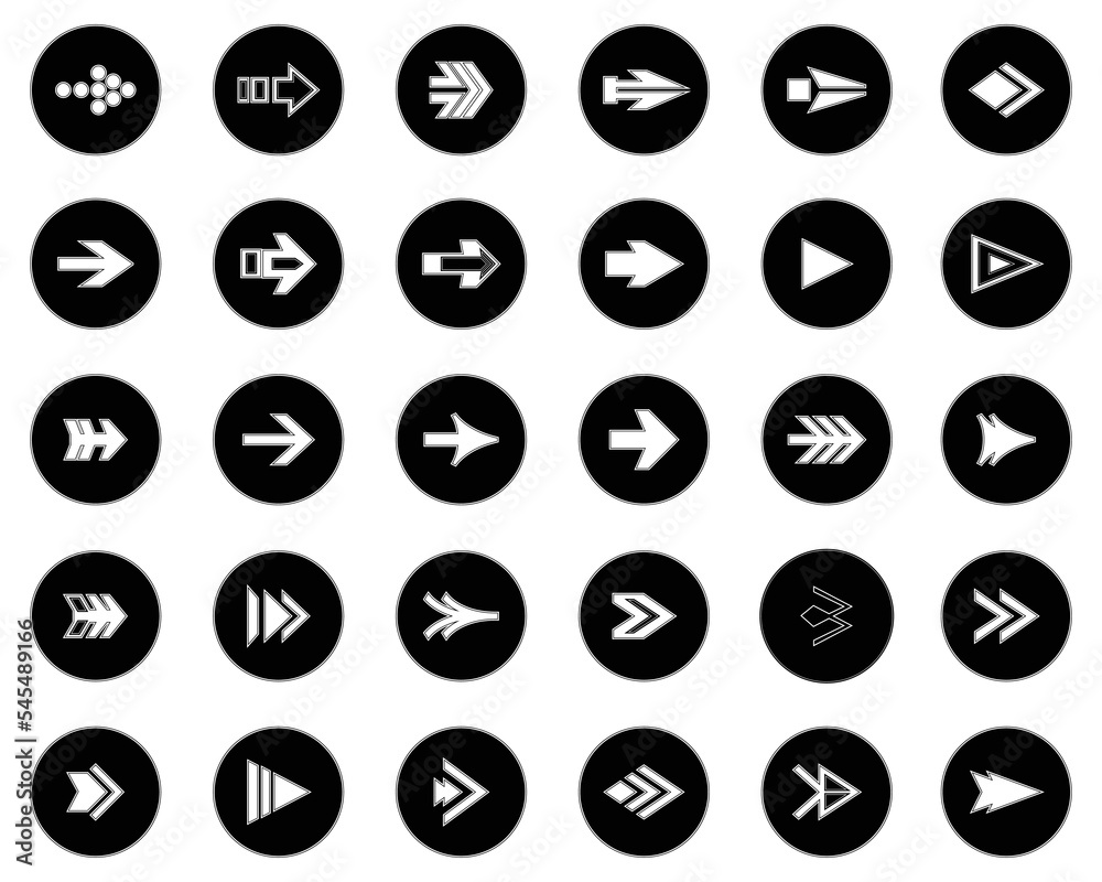Arrows signs isolated on white background Arrows signs isolated on white background