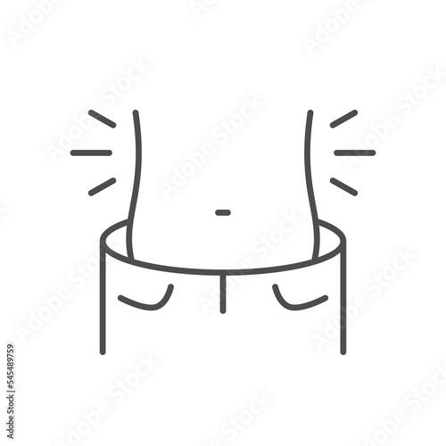 Weight loss line outline icon