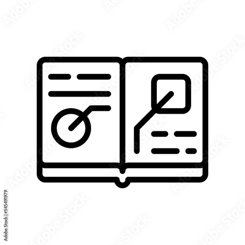 Textbook icon. study guide book, for parents to accompany studying at home.