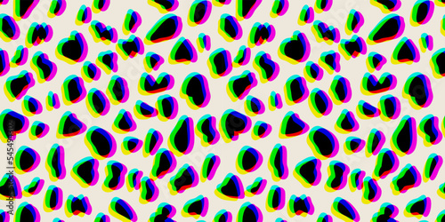 Dalmatian dog skin seamless pattern