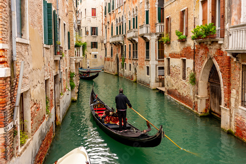 Gondolas on Venice canals, Italy © Mistervlad