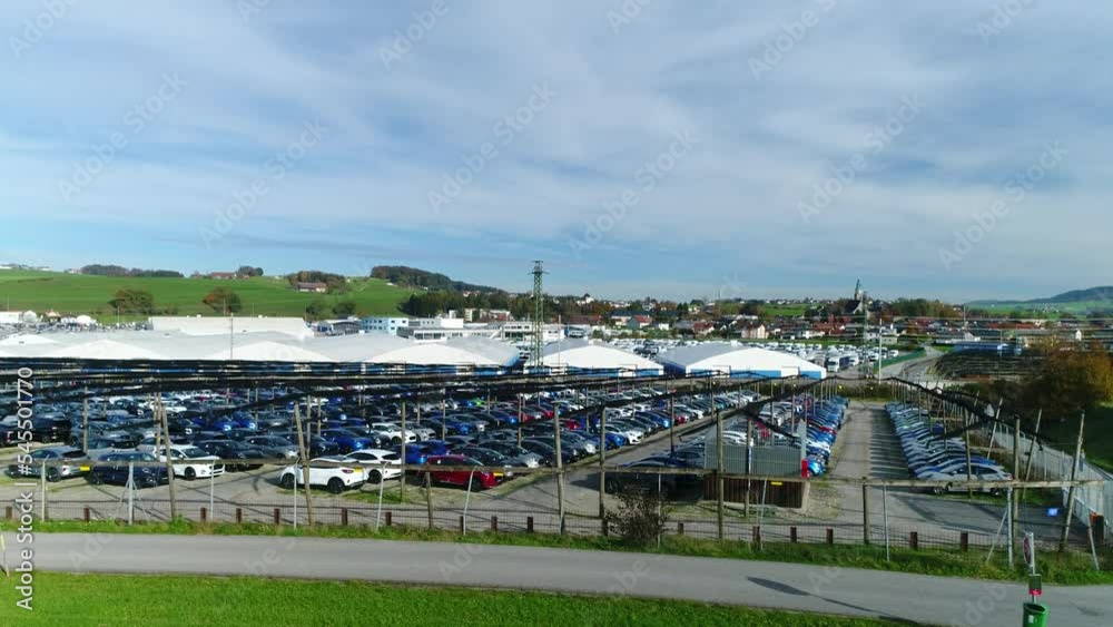 newly imported cars parking on parking lot newly imported cars parking on parking lot