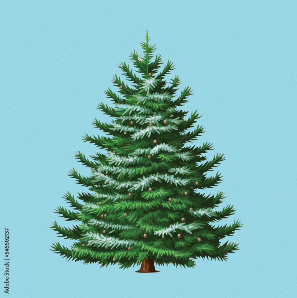 Christmas and new 2023 year tree on isolated background