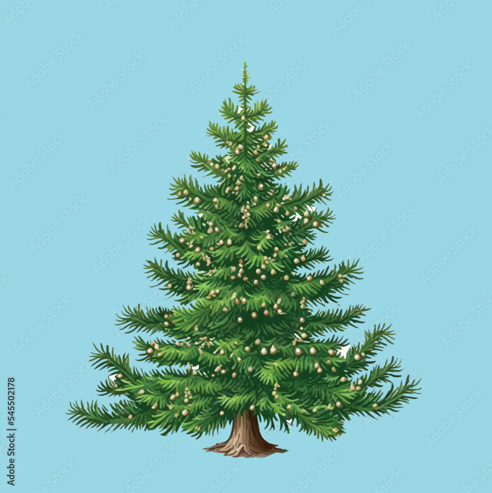 Obraz premium Christmas and new 2023 year tree on isolated background