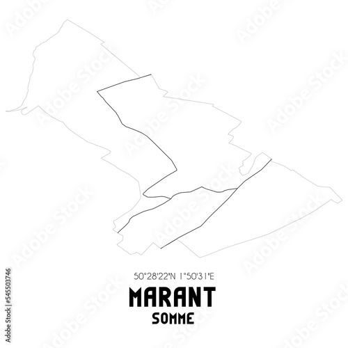 MARANT Somme. Minimalistic street map with black and white lines.