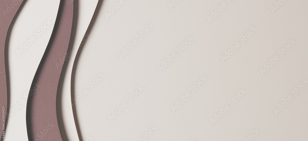 Beige colored paper texture background. Minimal paper cut style ...