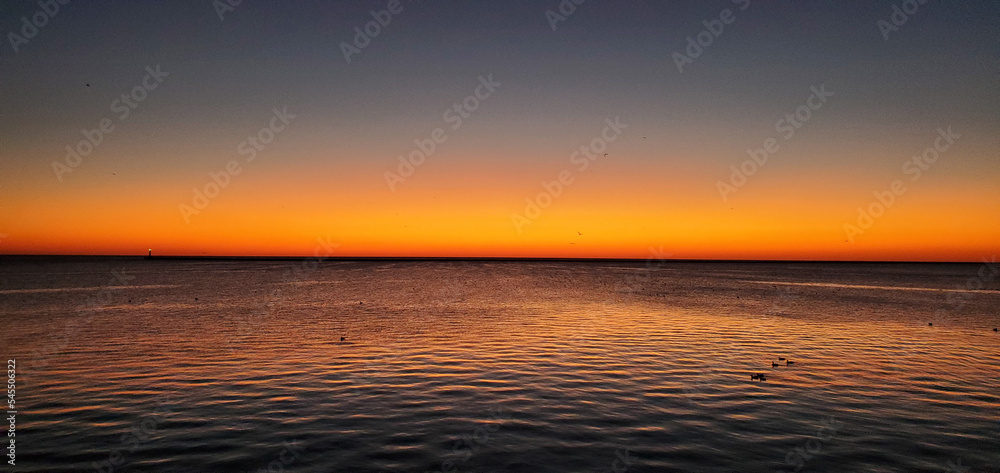 Sunrise over Lake Michigan 