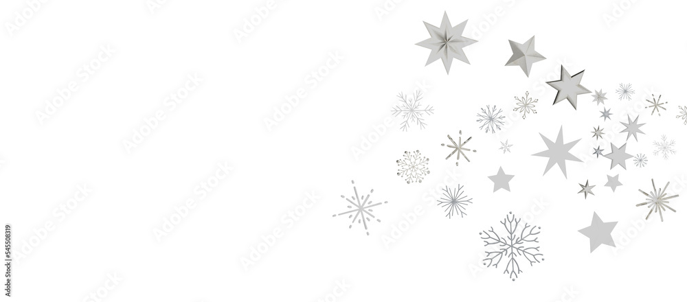 Christmas Card - Snowflakes Of Paper In Frame Christmas Card - Snowflakes Of Paper In Frame