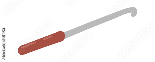knitting needles isolaited. Simple knitting. Vector illustration
