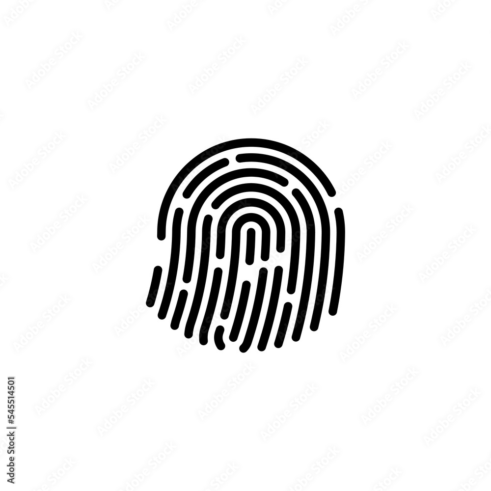 Fingerprint icons. Vector finger print touch ID illustration. Verification code Fingerprint icons. Vector finger print touch ID illustration. Verification code
