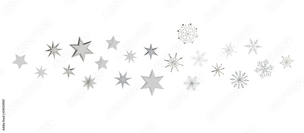Christmas Card - Snowflakes Of Paper In Frame Christmas Card - Snowflakes Of Paper In Frame
