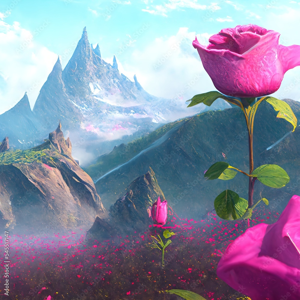 Pink Rose 3D Floral Wallpaper – Home Decoram