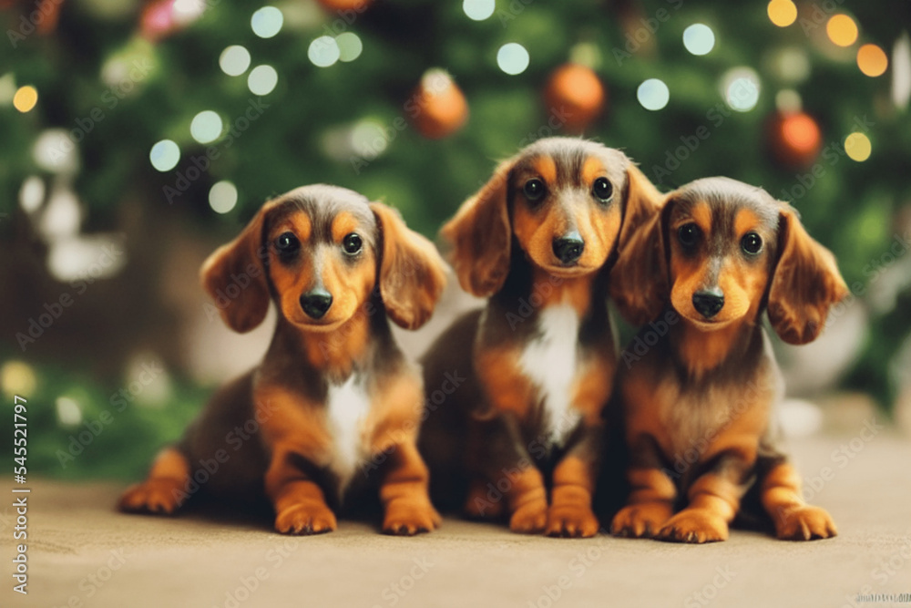 Dachshund Puppies Christmas