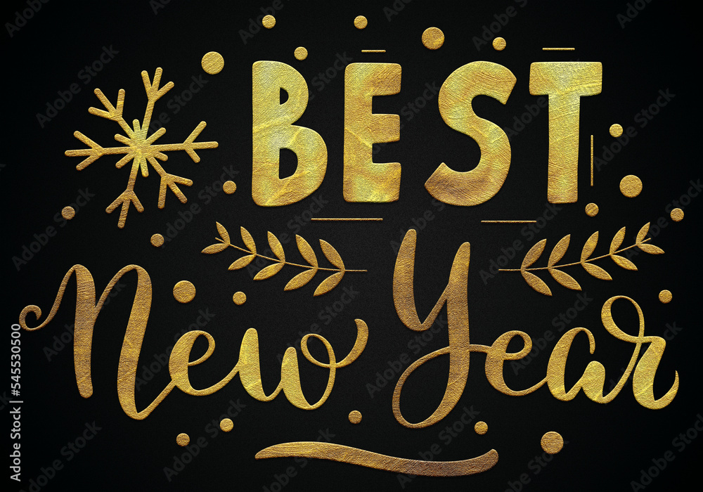 Best new year golden calligraphy design banner 