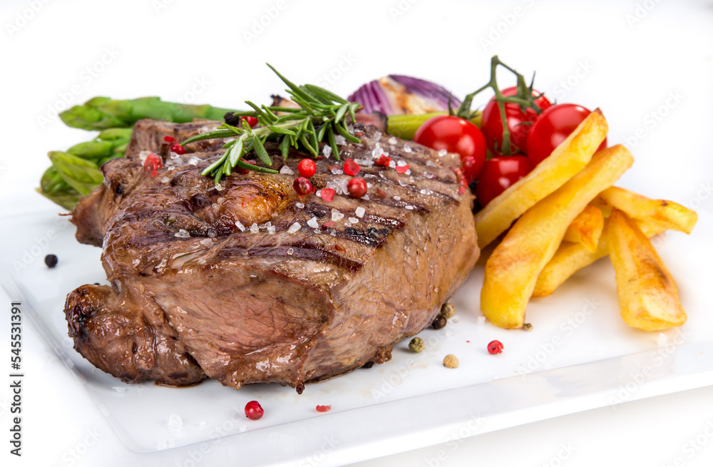 Tasty beef steaks, close-up.