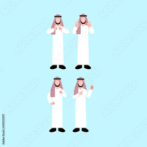 Set Of Arabic Man Character