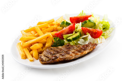 potato, food, chips, snack, fried, french, fries, meal, french fries, fast, white, isolated, lunch, fry