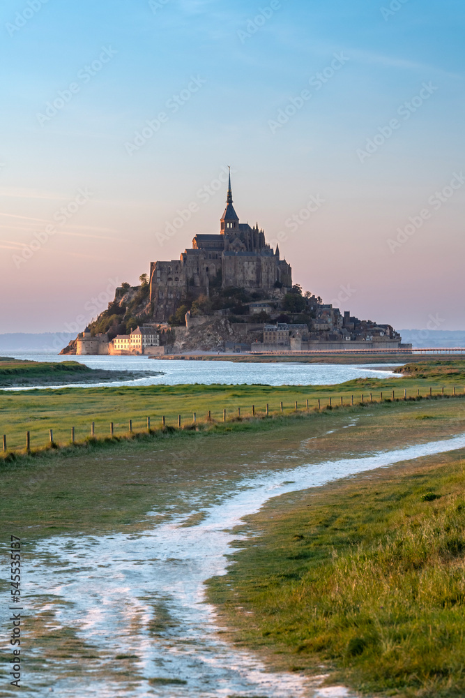Mont SaintMichel a former male Benedictine monastery StockFoto