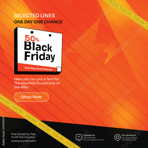 Black Friday And Advertising Social Media Post design template