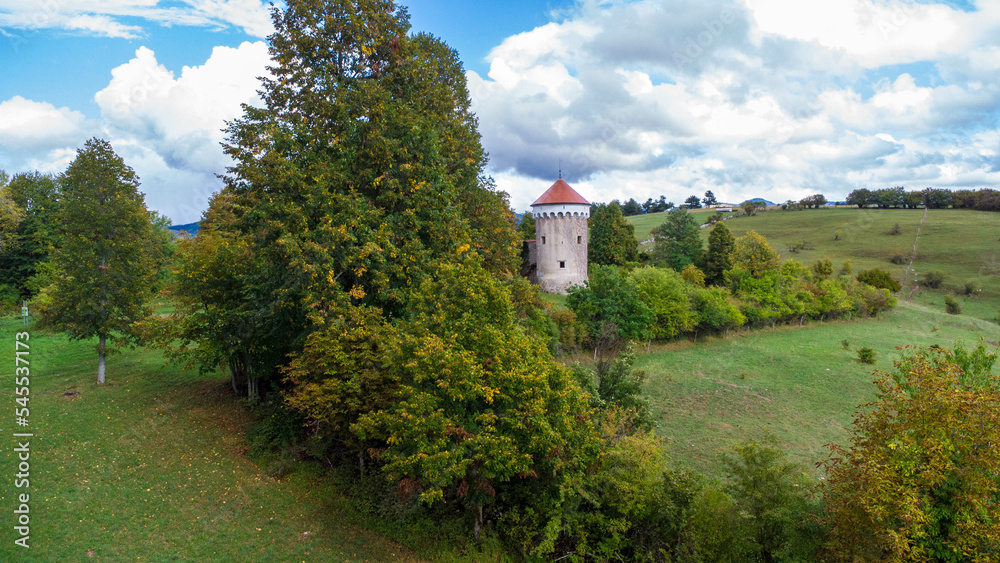 Kalec Castle (Grad Kalec; Kalc , Kauc) is a partially ruined castle in Slovenia. The castle, of which only a single tower and some sections of wall survive intact, stands on slope near the Pivka River