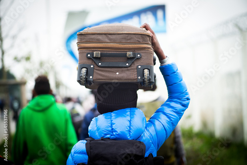 Refugee odyssey in Europe. Refugees are people who have fled war, violence, conflict or persecution and have crossed an international border to find safety in another country.