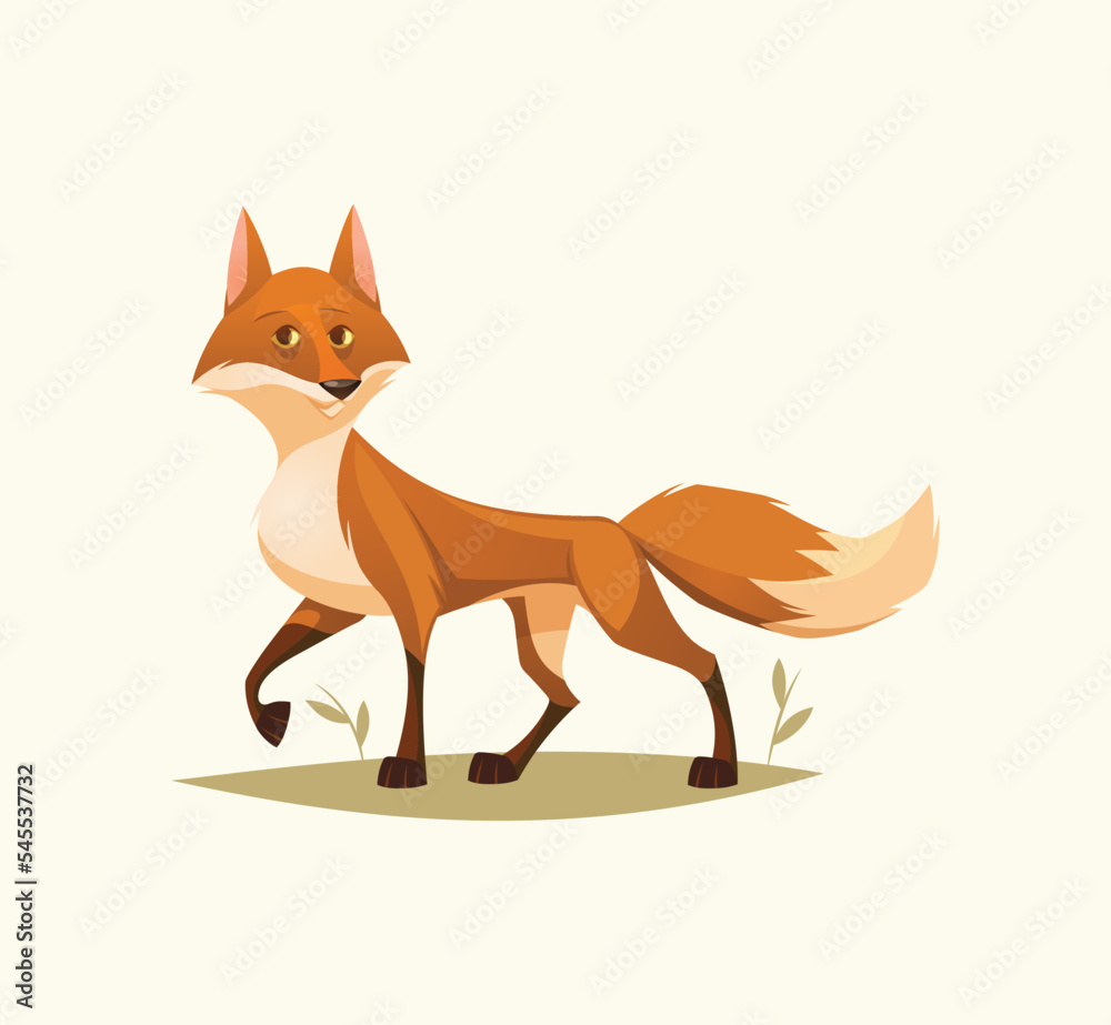 Obraz premium Fox character isolated vector illustration
