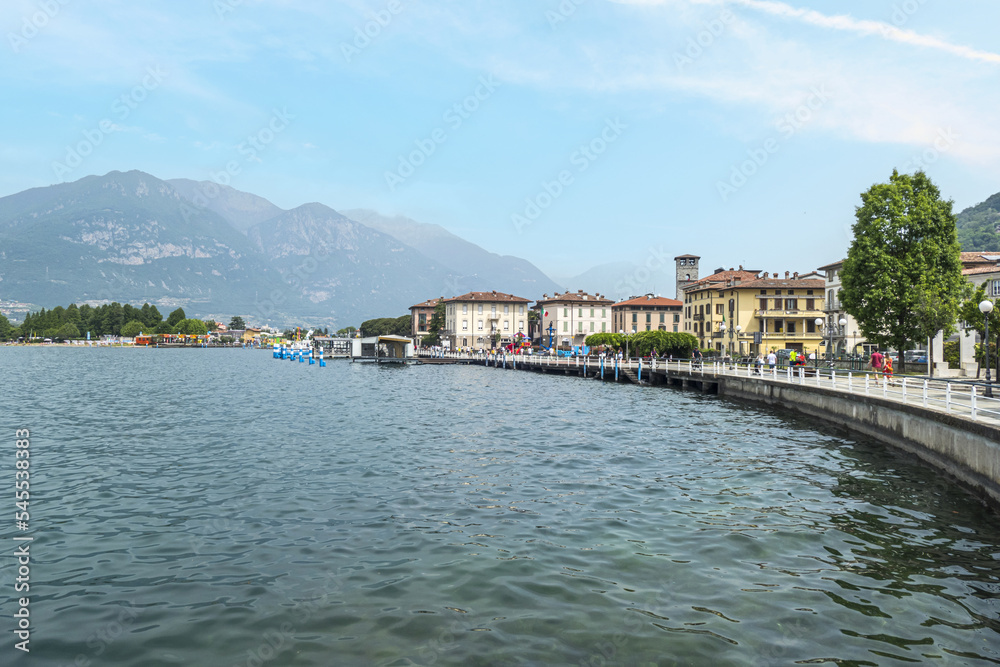 the lakeside of Pisogne in the Lake Iseo