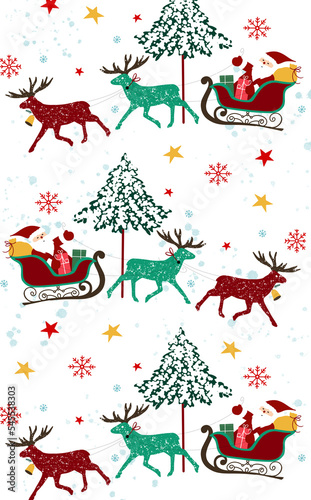 christmas background with santa claus