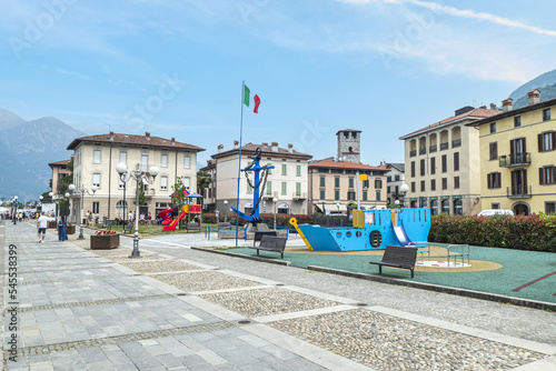 the lakeside of Pisogne in the Lake Iseo