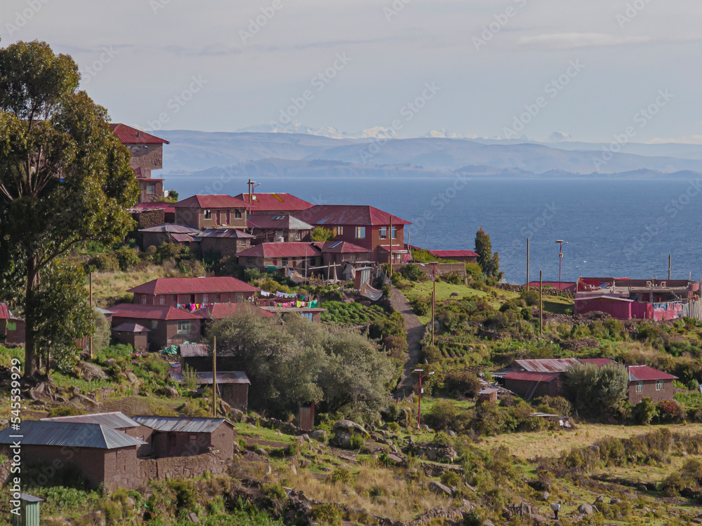 Taquile island Village, Titikaka lake, Puno, Perú, South America.