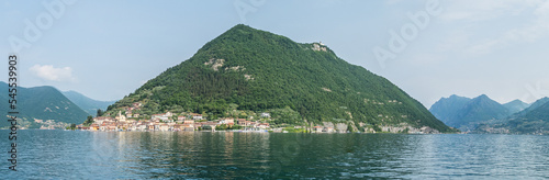 Extra wide view of Monte Isola in the Lake Iseo photo