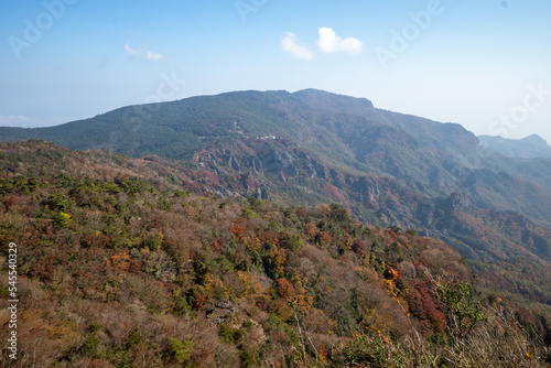 日本の香川県小豆島のとても美しい秋の紅葉