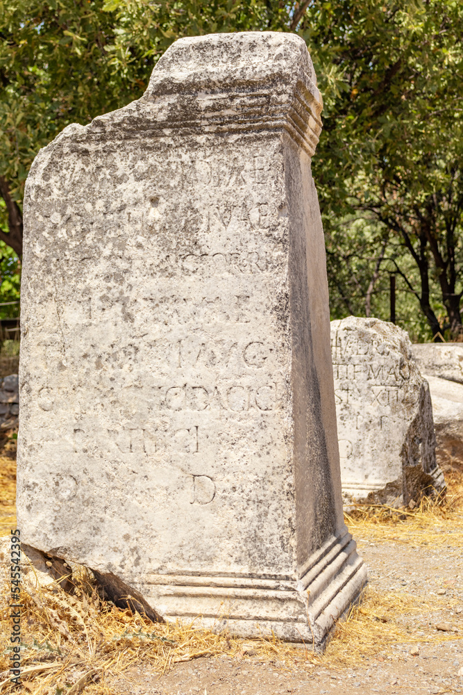 Ancient city view and ruins of Alexandria Troas in Çanakkale province