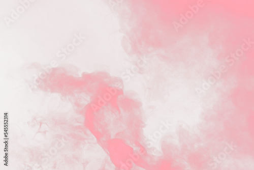 Red Dense Fluffy Puffs of White Smoke and Fog on Black Background, Abstract Smoke Clouds, All Movement Blurred, intention out of focus, and high low exposure contrast, copy space for text logo, png