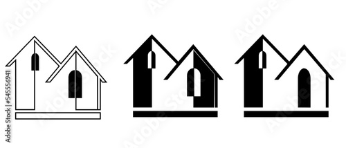 Home icon vector on a white background. Icon set. minimal home icon. House vector