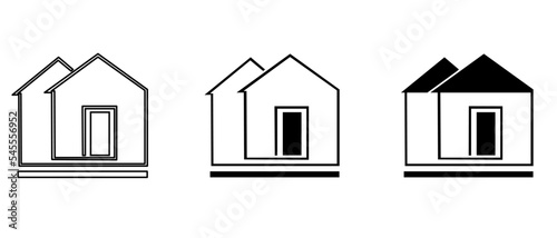 Home icon vector on a white background. Icon set. minimal home icon. House vector